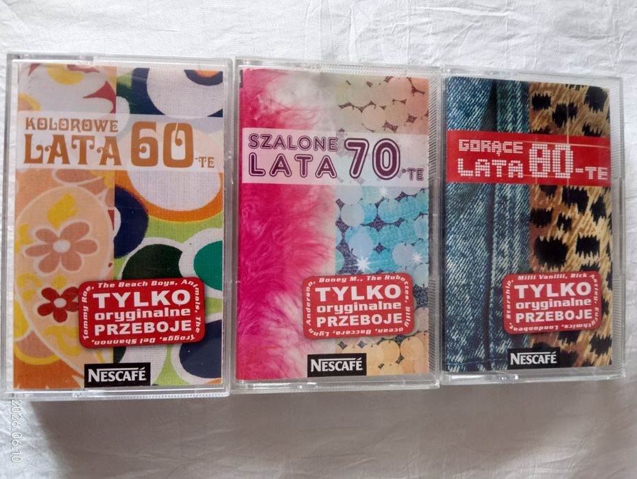 Kasety magnetofonowe muzyka lata 60, 70, 80-te