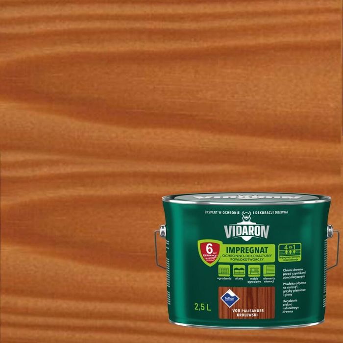 VIDARON Impregnat Ochronno - Dekoracyjny V06 MAHOŃ AMERYKAŃSKI 2,5L
