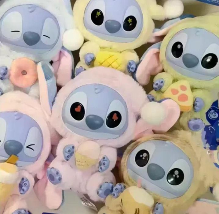 М'яка іграшка сюрприз брелок Лабубу Стіч llububu miniso x disney Stitc