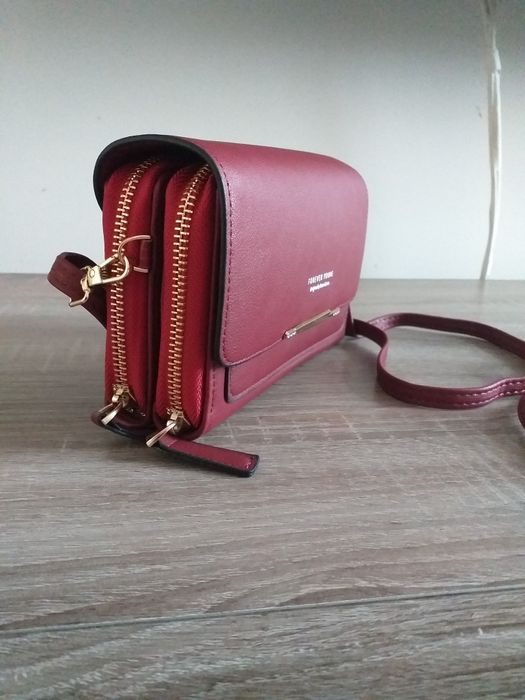 Bordowa mini torebka