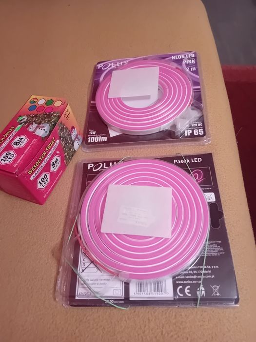 2 opakowania taśm led +lampki choinkowe,nowe