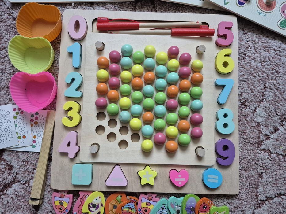 Іграшка для малюків Metoo сортер 5 в 1 та дерев'яні вкладиші