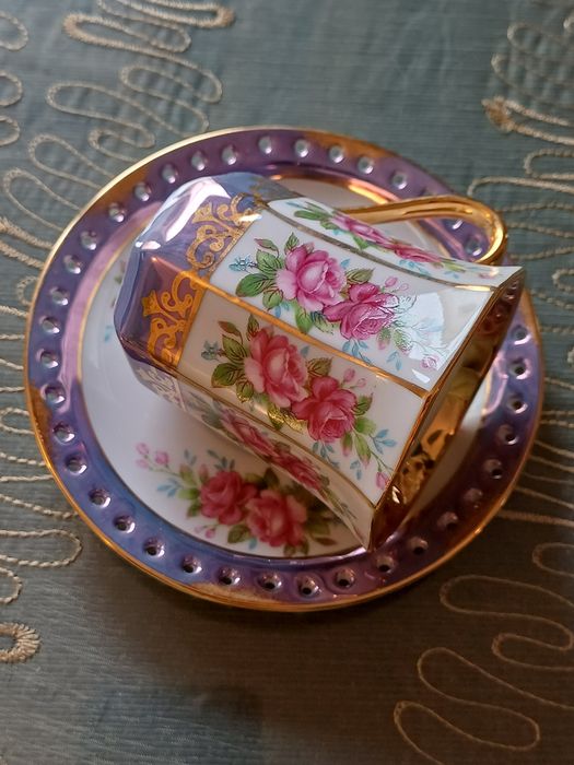 Conjunto 3 chávenas porcelana raras - OHASHI CHINA 1932