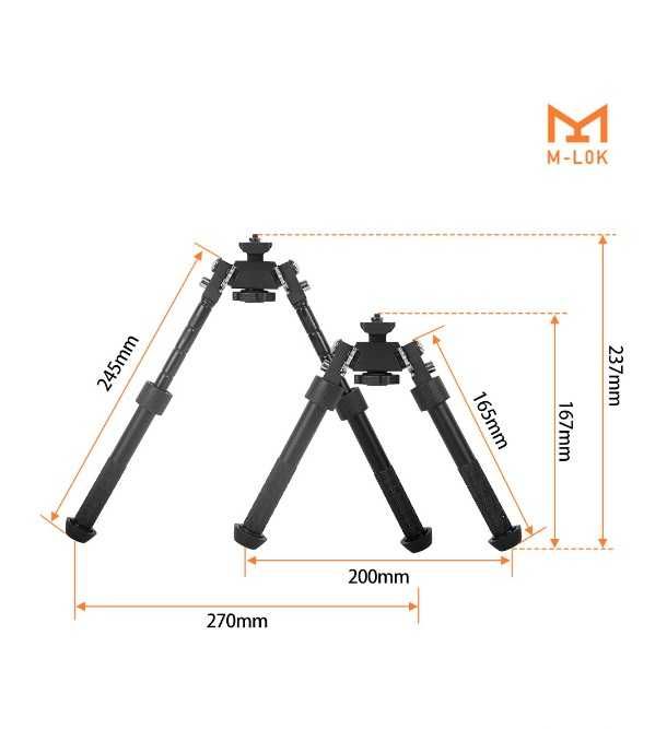 Сошки для гвинтівки Atlas Bipod з кріпленням M-LOK