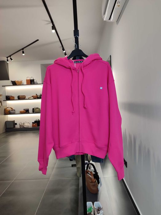 Світшот Acne Studios Zip Hoodie Smash Pink