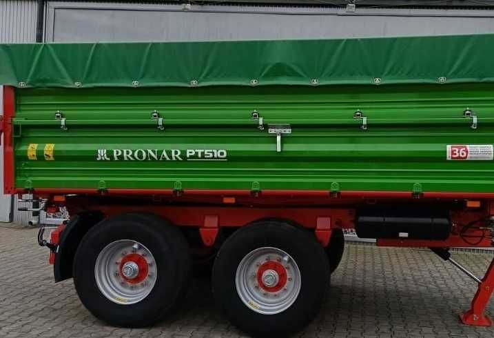 Przyczepa rolnicza 10 ton, tandem Pronar PT510, NOWA, Gwarancja 36 miesięcy - plandeka GRATIS