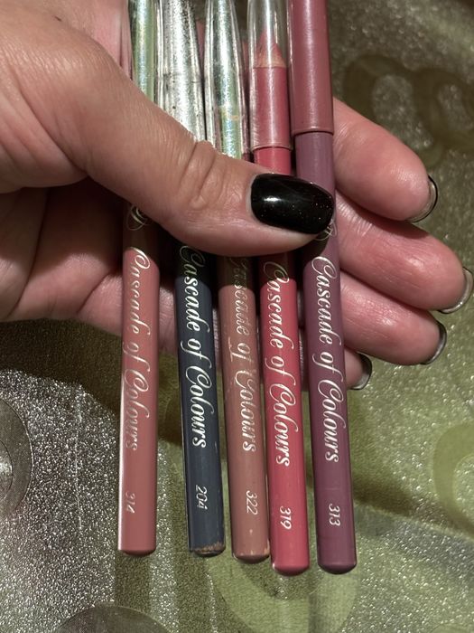 Олівці для губ та каяла Cascade of colours, Lacordi, Aden, Maybelline