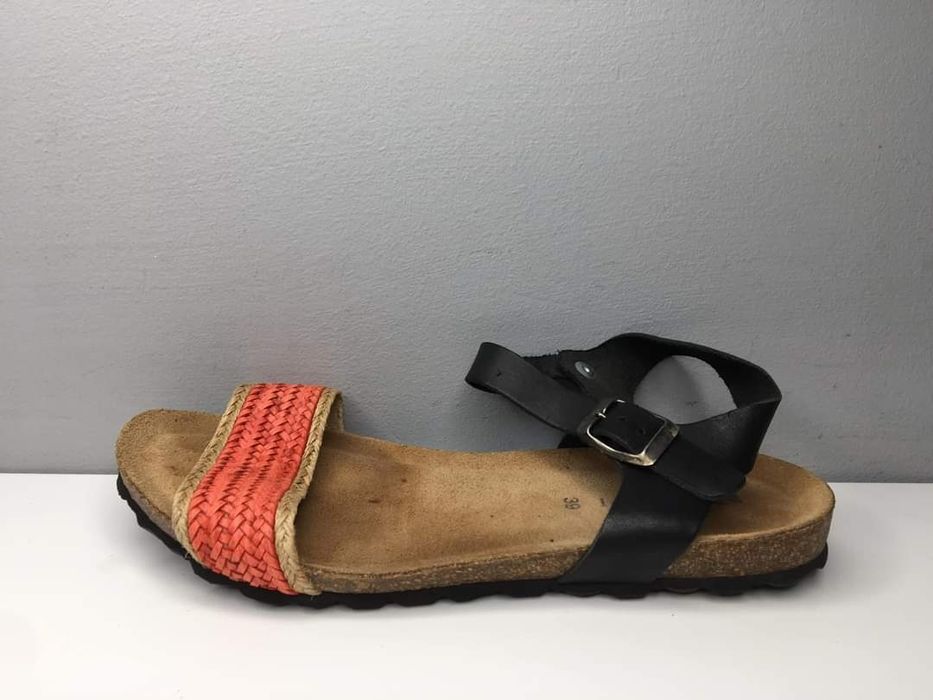 Sandaly skorzane peckott Rozmiar 39