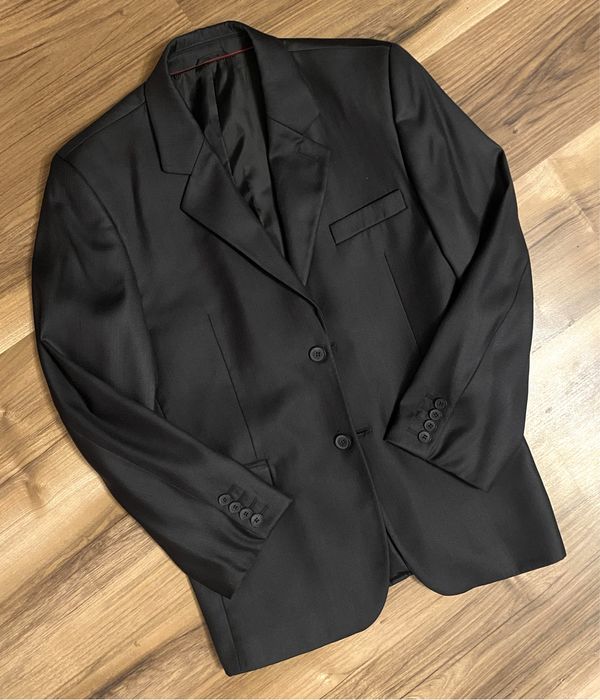 3 częściowy męski czarny garnitur