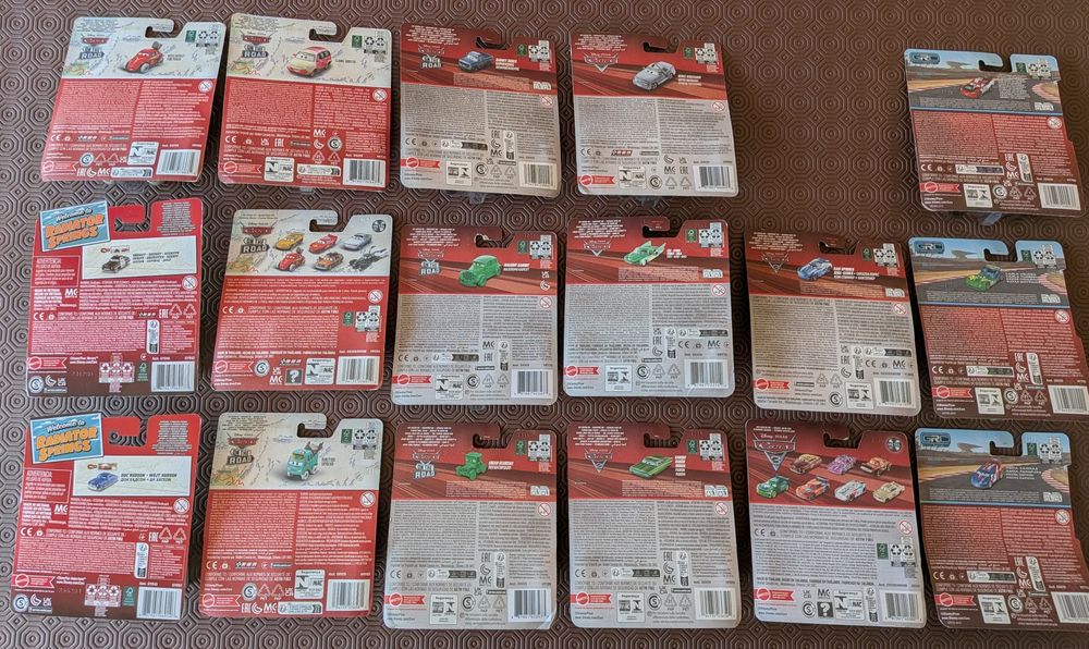 FIGURAS MATTEL CARS – várias coleções para venda