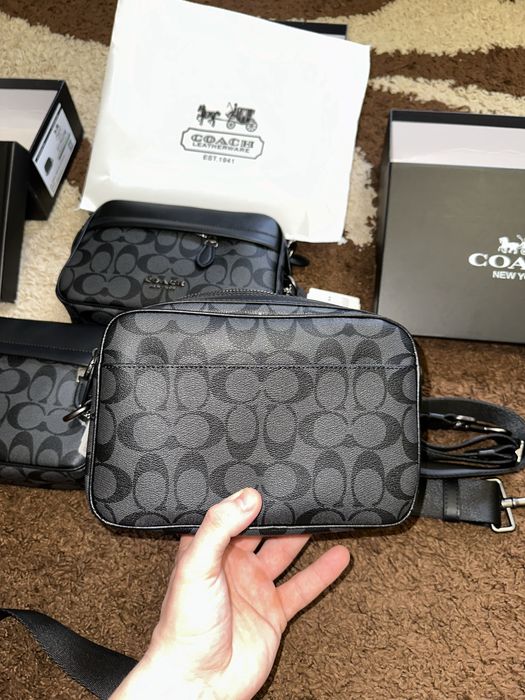 Сумка Coach коуч коач месенжер шкіряний через плече