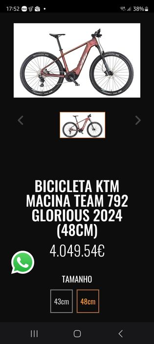 Bicicleta eléctrica  KTM Macina Team 792