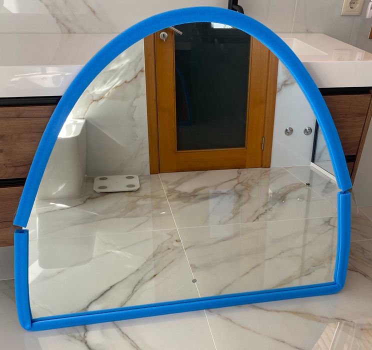 Espelho LED Meia Lua 120x100 com TOUCH – Novo e elegante