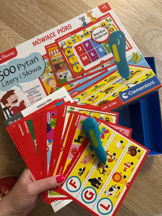 Mówiące pióro 500 pytań litery i słowa Clementoni jak nowe