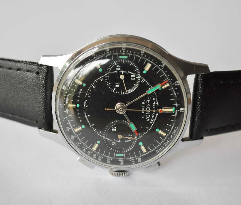 Rare_Piękny Poljot Sekonda 3017 19 kam chronograf !