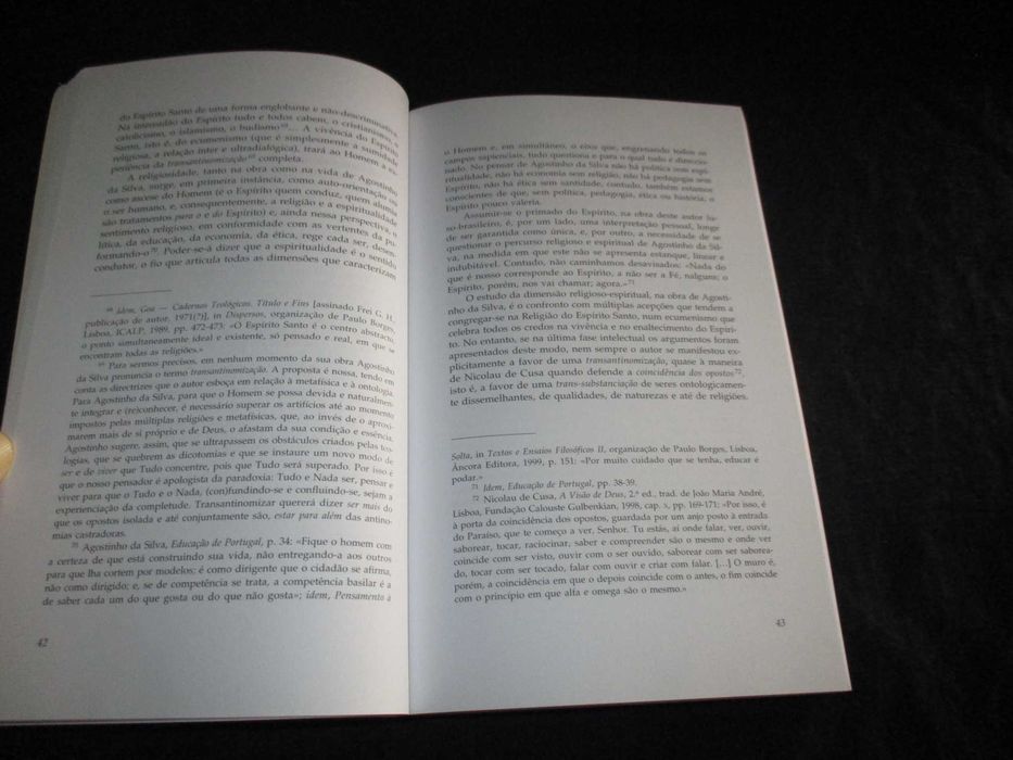 Livro Religião e Metafísica no pensar de Agostinho da Silva