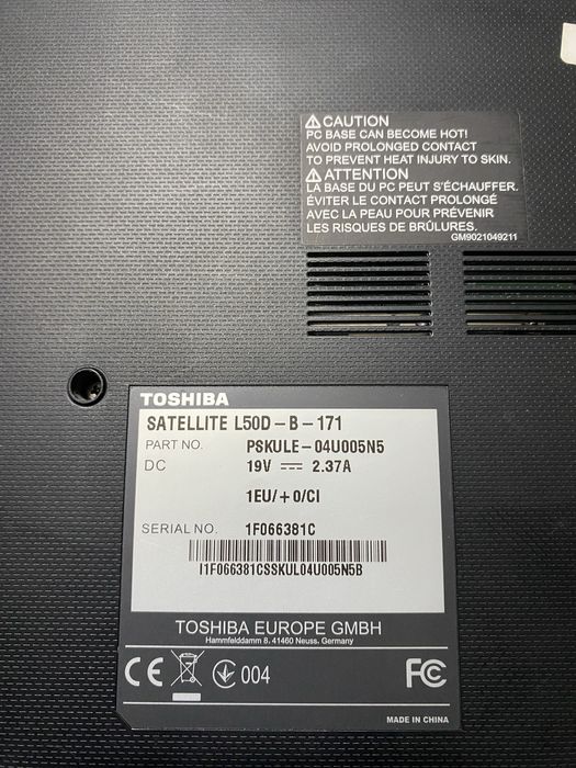 Ноутбук Toshiba Satellite L50-B-171 15.6"/4GB RAM/500GB HDD! N2172