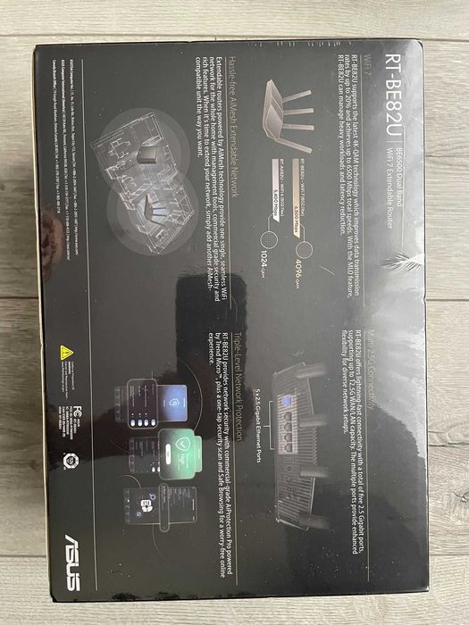 Роутер Asus RT-BE82U WiFi7 / BE6500 / 2.5Гбіт/с / Підтримка MESH