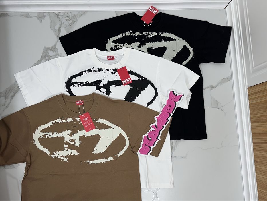Футболка футболки тишка дизель diesel disel дисель shirt коричневая белая черна новые как amiri ape bape
