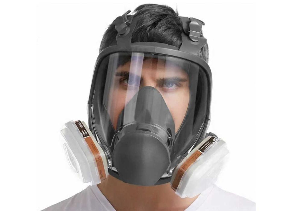 MASKA przeciwpyłowa 6800 OCHRONNA + 2x wkłady WĘGLOWE + 2x filtry