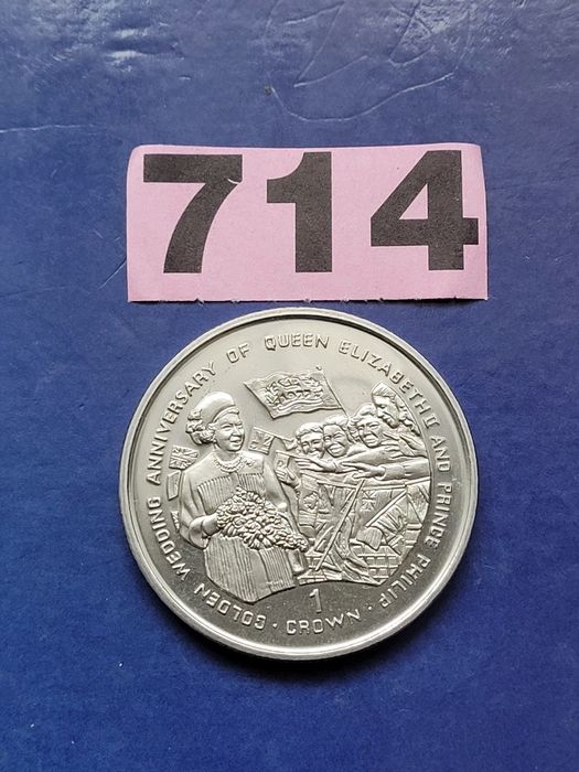 Moneta Korona 1997 - Złota rocznica ślubu - Gibraltar (714)