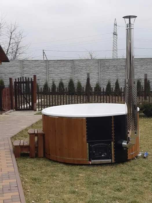 Купіль з джакузі. Чан на дровах.