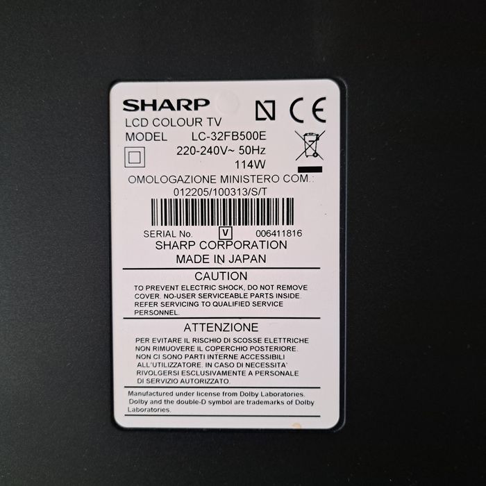 Телевізор Sharp,  32 діагональ