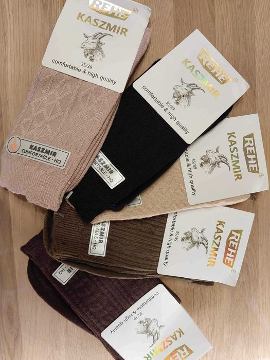 Kaszmirowe skarpety damskie 5 pary  45 zł