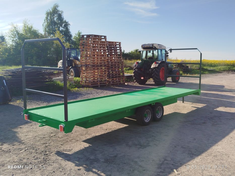 Przyczepa sadownicza 4/5 paletowa Ocynk wózek transportowy Platforma
