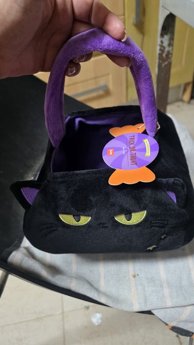 Cesta halloween legami gato preto