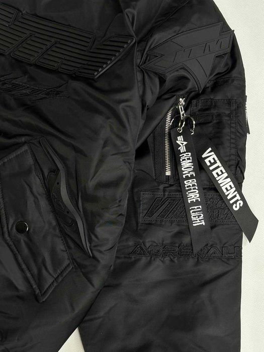 Vetements Alpha Industries Black Racing Вomber Jаcket бомбер куртка S