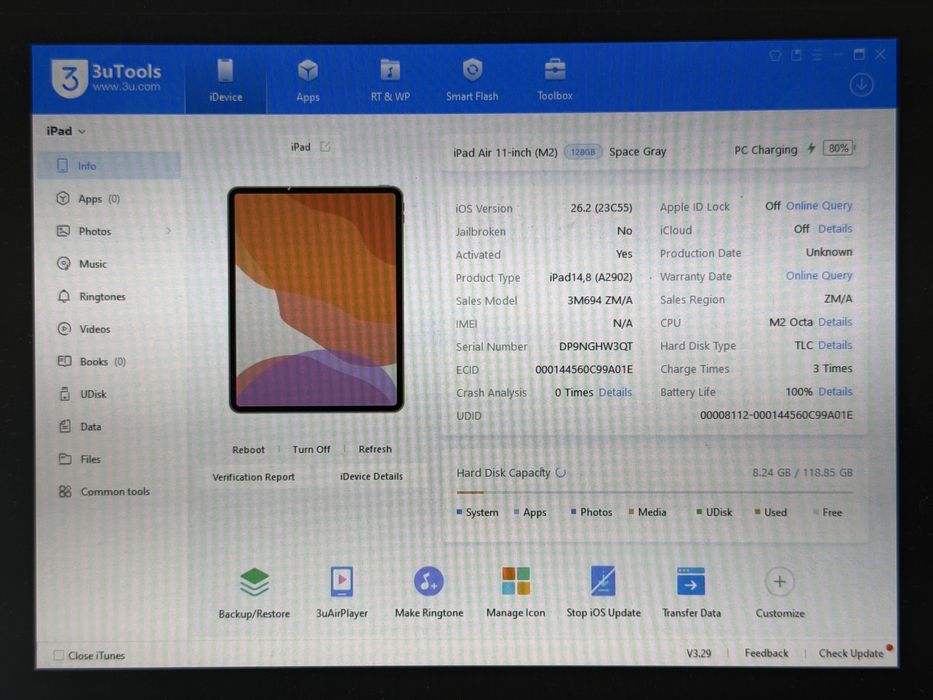 iPad Air 6 (A2902) - 128GB - Apple M2 - faktura VAT 23%