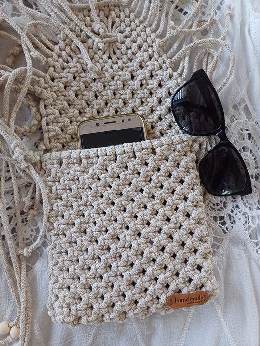 Makramowa Torebka na Telefon – Handmade w Stylu Boho