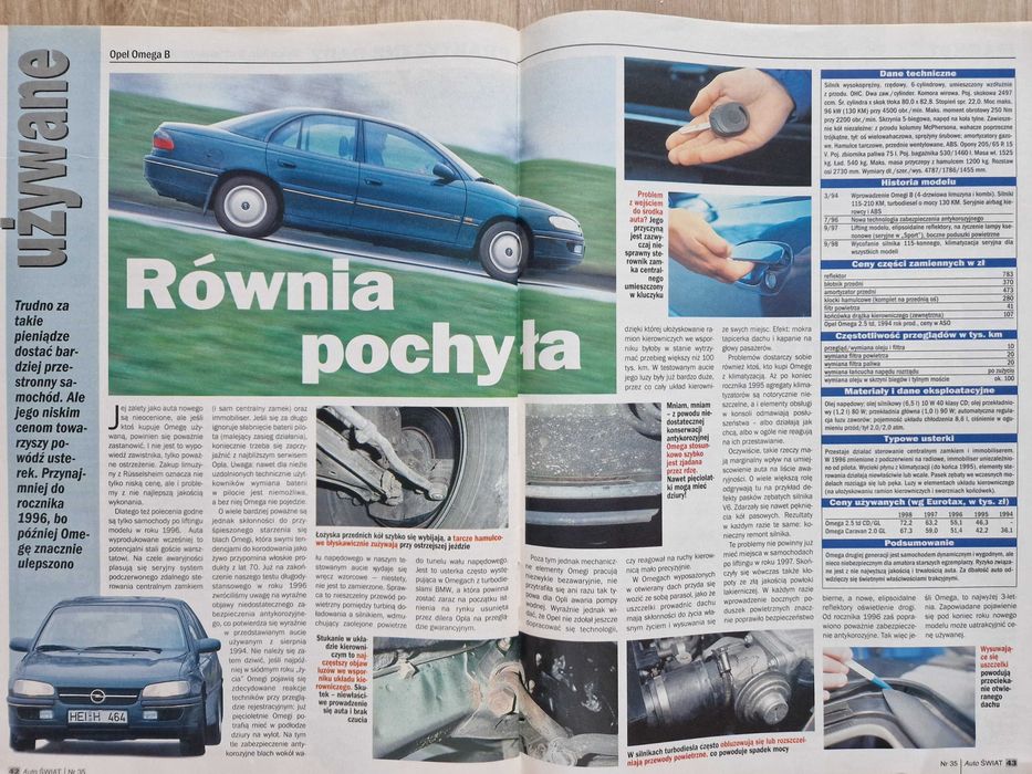 Auto Świat 25.08.1999 Nr 35 231 gazeta motoryzacyjna archiwalny numer