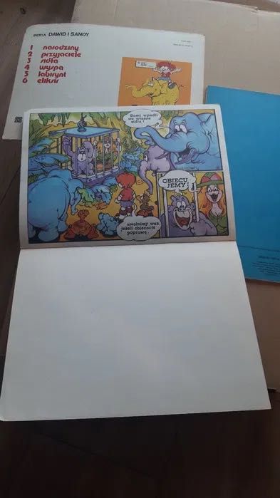 3 szt komiksy Dawidi Sandy„Przyjaciele”Sidła”,,Nowa wyspa skarbów”1988