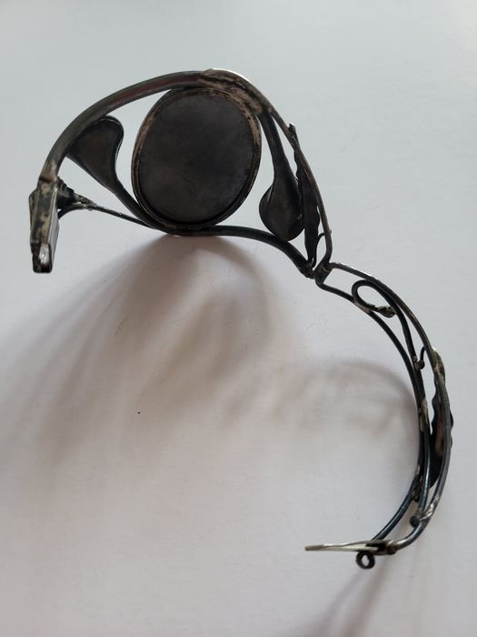 Srebrna bransoletka z hematytem