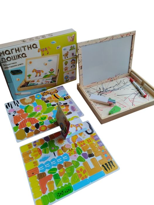 Срочно Двухсторонняя доска для рисовани,Магнитная доска с магнитами WT