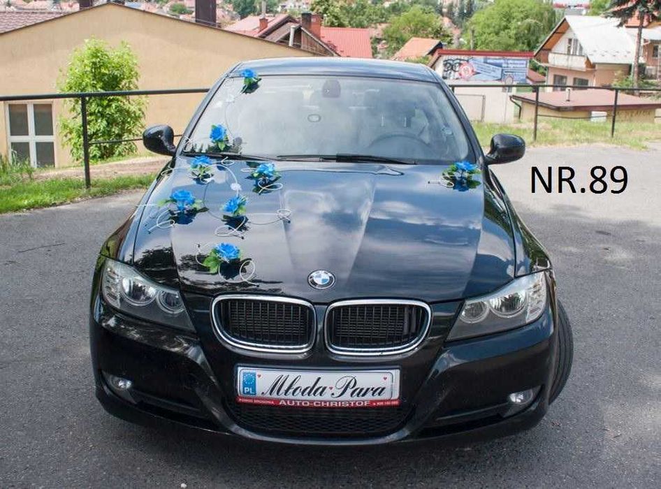 Dekoracja samochodu.Ozdoby na samochód do ślubu 089 wysyłka