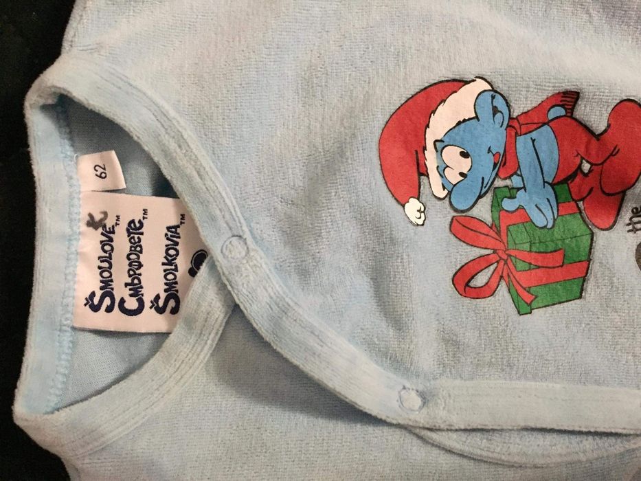 Spioch pajacyk do spania z weluru rozm 62 -2 sztuki