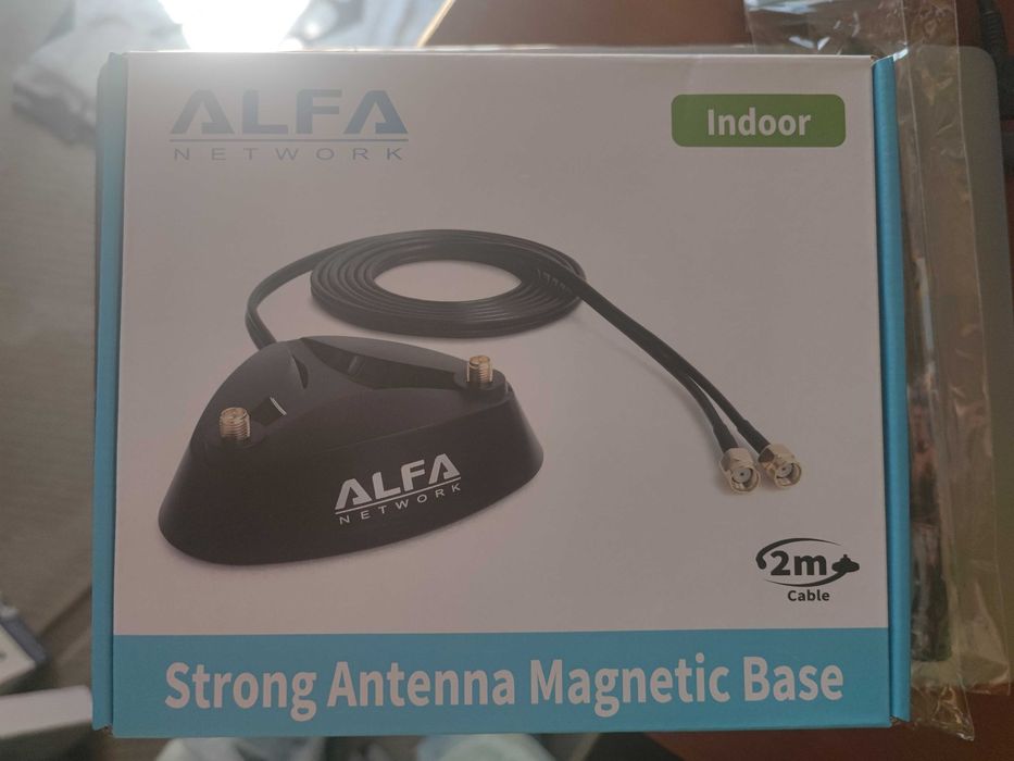 Alfa Network, 2 antenas WiFi 6E com base magnética para as mesmas
