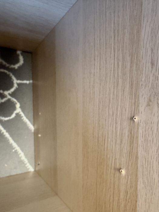 Biurko IKEA Kallax + wklad 2x szuflada dąb bejcowany na biało