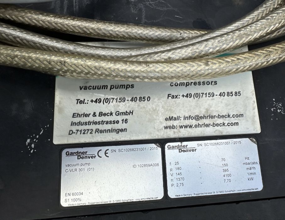 Pompa próżniowa Rietschle C-VLR 301 5,5 KW