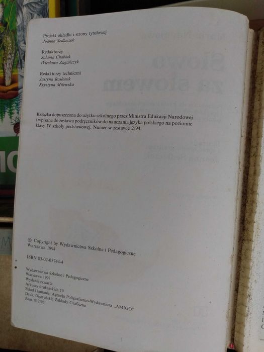 Język polski 4 kl. szkoły podstawowej. Słowo za Słowem. Maria Nagajowa