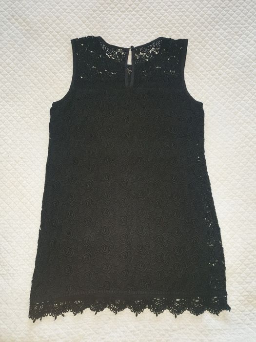 Sukienka czarna koronkowa na podszewce roz L
