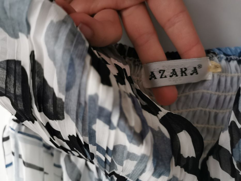 Sukienka maxi letnia zwiewna wiązana na szyję M