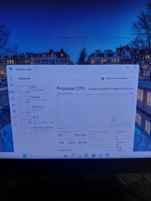 Komputer do gier i5-9400/RTX 2060/512GB SSD/8GB RAM/WIN 11 PRO/RGB