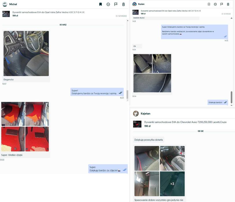 Dywaniki samochodowe EVA Bmw,Audi,Ford,Honda,Mercedes-Benz,Kia,Mazda