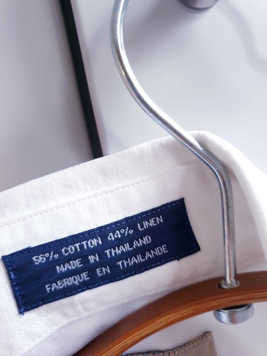 Biała koszula męska z bawełny XL