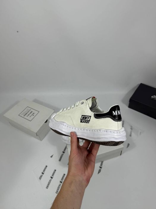 Кеди Maison Mihara Yasuhiro білі та чорні, михара кеды