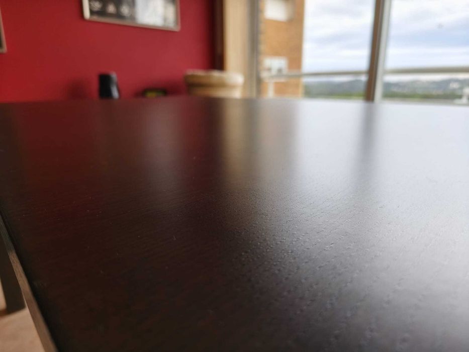 Mesa de Jantar Extensível Preto-Castanho Bjursta